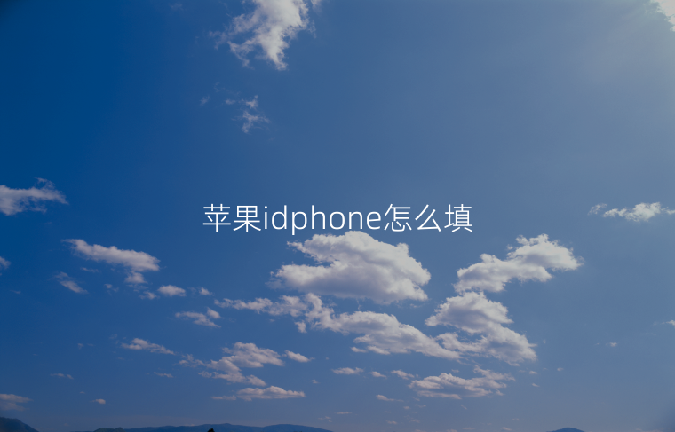 苹果idphone怎么填